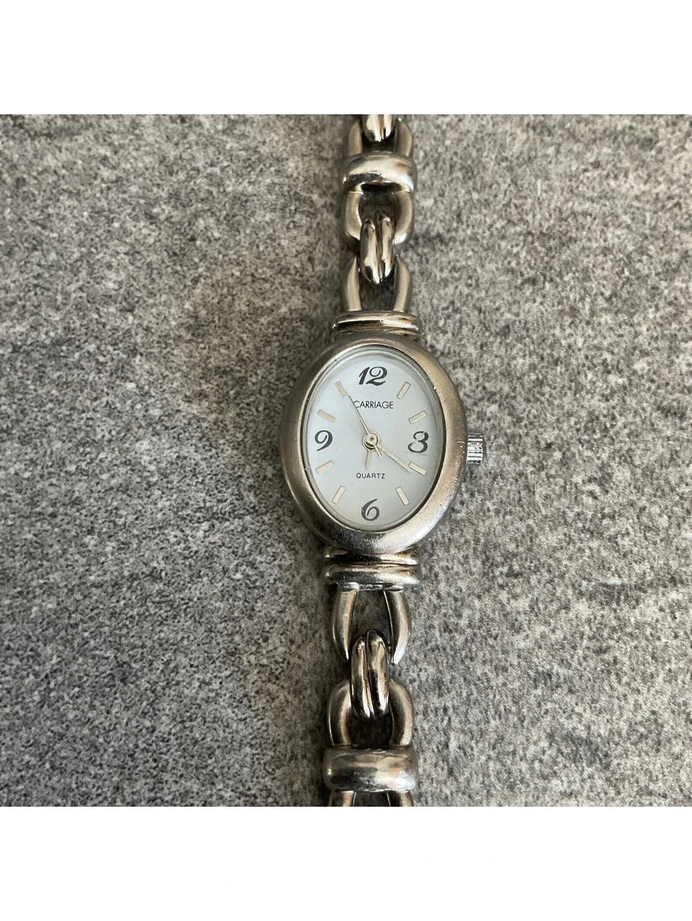 Carriage by Timex Womens Watch Silver Tone Case and Band W/Silver Dial Bin U